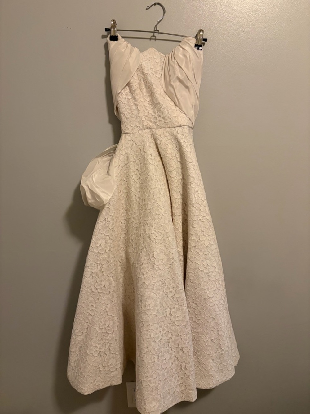 Vintage 1950’s Beaumelle California Ivory Lace Fit-and-Flare Wedding Dress XS/S